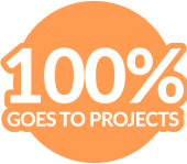 100% GOES TO PROJECTS Image